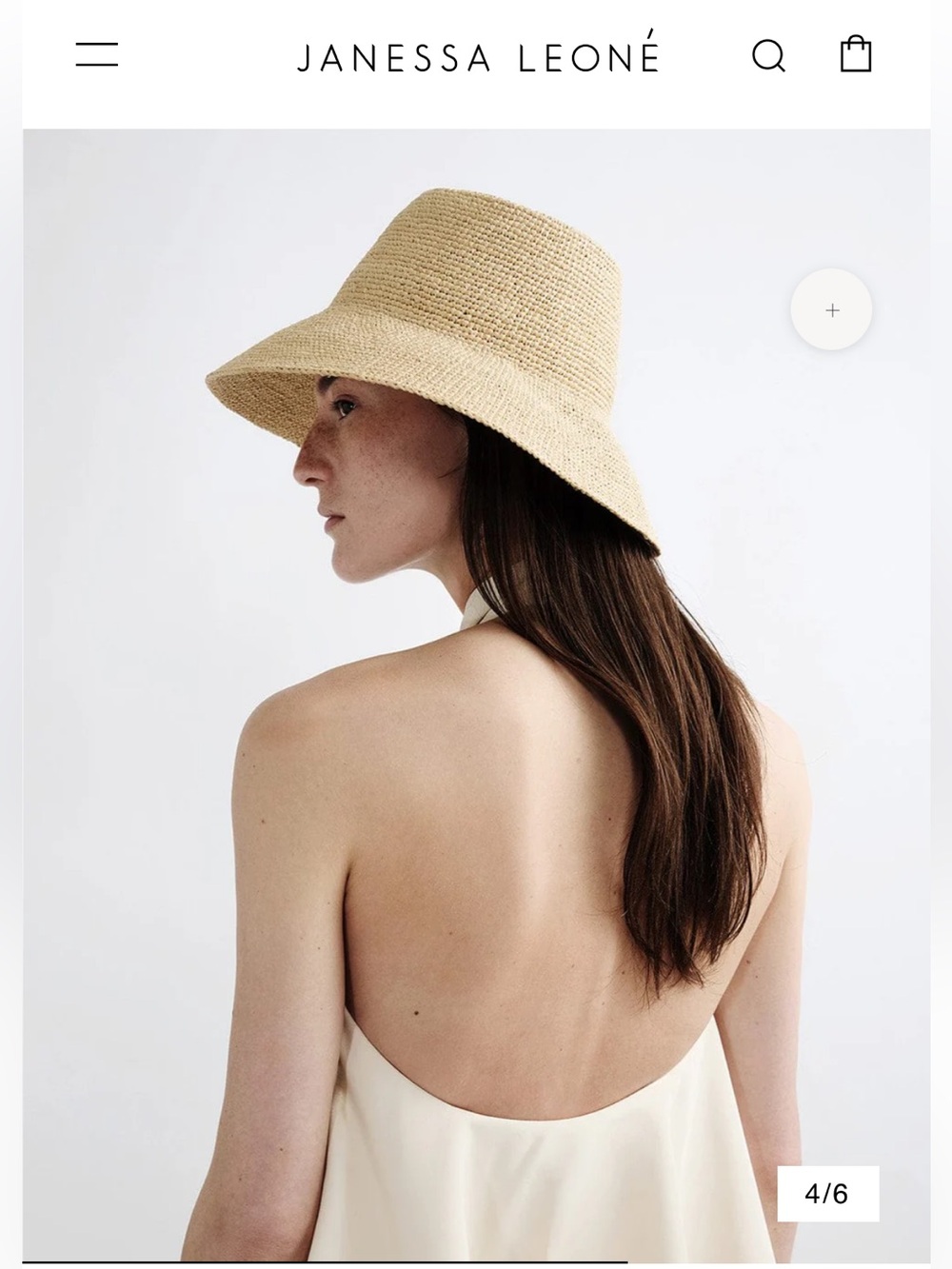 JANESSA LEONÉ FELIX BUCKET Natural Straw Bucket Hat  women size M new 
$257 - Picture 2 of 8